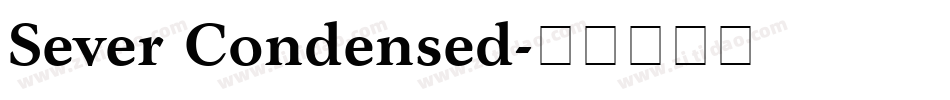 Sever Condensed字体转换